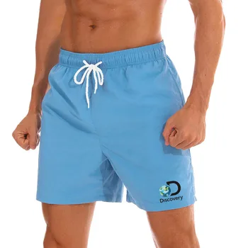 Летни Нови Мъжки Свободни цветни Плажни Тенденция Пятиточечные Панталони Големи Размери, Ежедневни, Плажни Шорти, бързо съхнещи Мъжки Спортни Шорти Origin