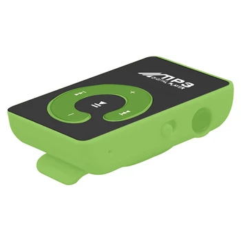 3-Кратно Мини-огледално скоба с поддръжка на USB digital MP3 плейър 8 GB SD TF карта Зелен