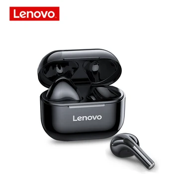 Слушалки Lenovo LP40 True Wireless БТ накрайници за уши за Спортни слушалки-полу-втулки с Подвижна намотка 13 мм, Слушалки с дълъг живот