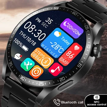 HW3 Pro Смарт Часовници Man Мъжки Умен Часовник NFC Bluetooth Предизвикателство Безжично Зарядно Устройство за Гласова помощ Спортни PK HW28 HW66 Носимые Устройство