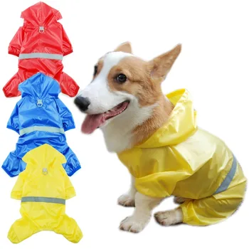 Гащеризон за домашни кучета, Отразяваща непромокаеми дрехи за дъжд, Слънцезащитен крем, дъждобран за кучета, Горна дреха, Яке за малки кучета, Стоки за домашни любимци