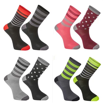 Нови висококачествени спортни чорапи професионално марка, дишащи пътни колоездене, чорапи, спортни чорапи за активен отдих, велосипедни състезания чорапи
