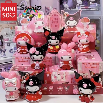 Автентични детски играчки MINISO, модел Sanrio, серия Rose и Earl, колекция blind box, украшение, кавайный коледен подарък
