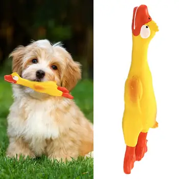 Играчка за кучета, активно домашни любимци, здрава Скрипучая играчка за кучета, сладък дизайн патица за облекчаване на скука, дъвченето на зъбите Забавна играчка за кучета