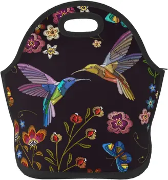 Fiambrera против diseño de марипоза colibrí Vintage para mujeres, adultos, adolescentes, estudiantes, alta capacidad