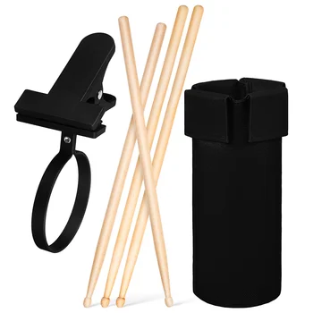1 Комплект Барабанни Пръчки, чанта, стойка за барабанни пръчки, Битумен притежателя, Барабанни пръчки с предавателна кутия, захват за барабанни пръчки