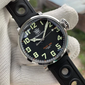 Марка STEELDIVE SD1903, корпус от неръждаема стомана NH35, автоматични механични мъжки часовник Луксозни C3, суперсветящееся сапфирен AR-стъкло