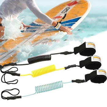 Сигурна въже за сърфиране, Гребло за лодка, Гребло, за да сърфирате, каишка за сърфиране, обезопасена с въже от TPU за дъски за сърф, принадлежности за сърфиране