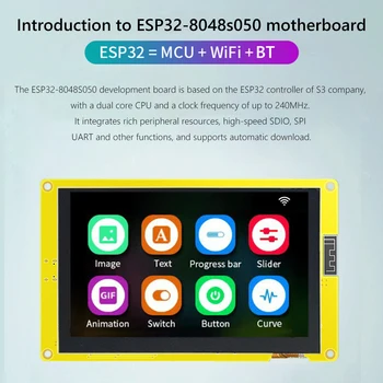 ESP32 ESP32-S3-WROOM-1 Такса развитие 8M PSRAM St7262 Такса за разработване на 5-инчов RGB IPS LCD TFT WIFI Bluetooth-съвместими