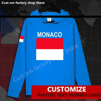 Княжество Монако MC, MCO Flag Hoodie Free Custom Jersey Fans САМ Name Number LOGO Качулки Свободни Мъжки Ежедневни Блузи