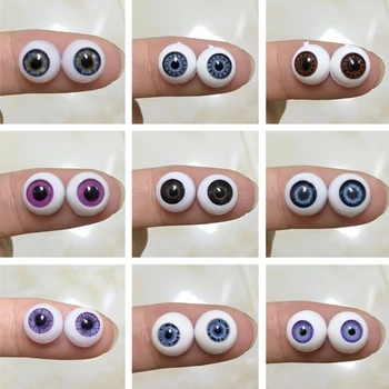 10 мм Куклени очните ябълки BJD, Полукръгли акрилни 3D симулационни очите, домашни очните ябълки, подходящи за кукли-Реборна