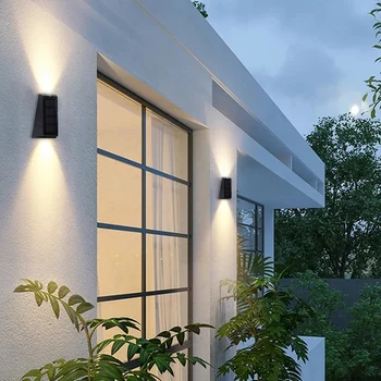 Led Слънчева светлина RGBW за декор на градина и двор, Водоустойчив, с монтиран на стената лампа с Ръчни/Подсветка, Енергоспестяващ Уличен лека нощ