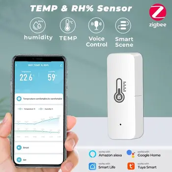 За сензор температура и влажност на един умен дом се нуждаят от центъра на Zigbee Портал Алекса Google Voice Control TY004 Sasha