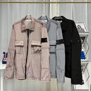 2023 Есен ново мъжко и дамско палто от Stone, ежедневно яке с тънка цепка, тенденция модерно яке, луксозно палто