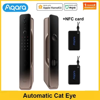 Интелигентна Система за заключване на вратите Aqara H100, Автоматичен детектор на тялото Cat Eye Zigbee, NFC, Bluetooth, Отключване на пръстови отпечатъци, Homekit, приложение Aqara Home