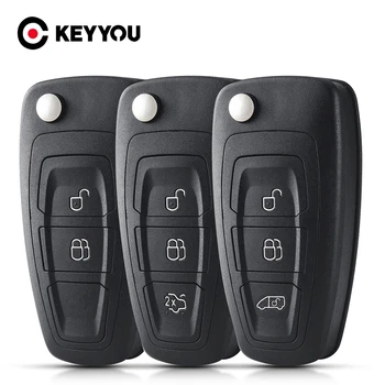 KEYYOU калъф за автомобилни ключове Ford Ranger 2011 2012 2013 2014 2015 2 бутона HU101 FO21 Key Blade Безплатна доставка