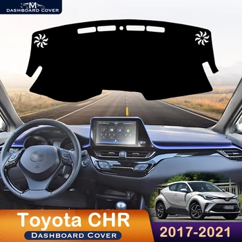 За Toyota C-HR 2017-2021 CHR C HR, покриване на арматурното табло на колата, Защита от светлина, Инструментална платформа, Маса, Предпазна подложка, Кожен килим